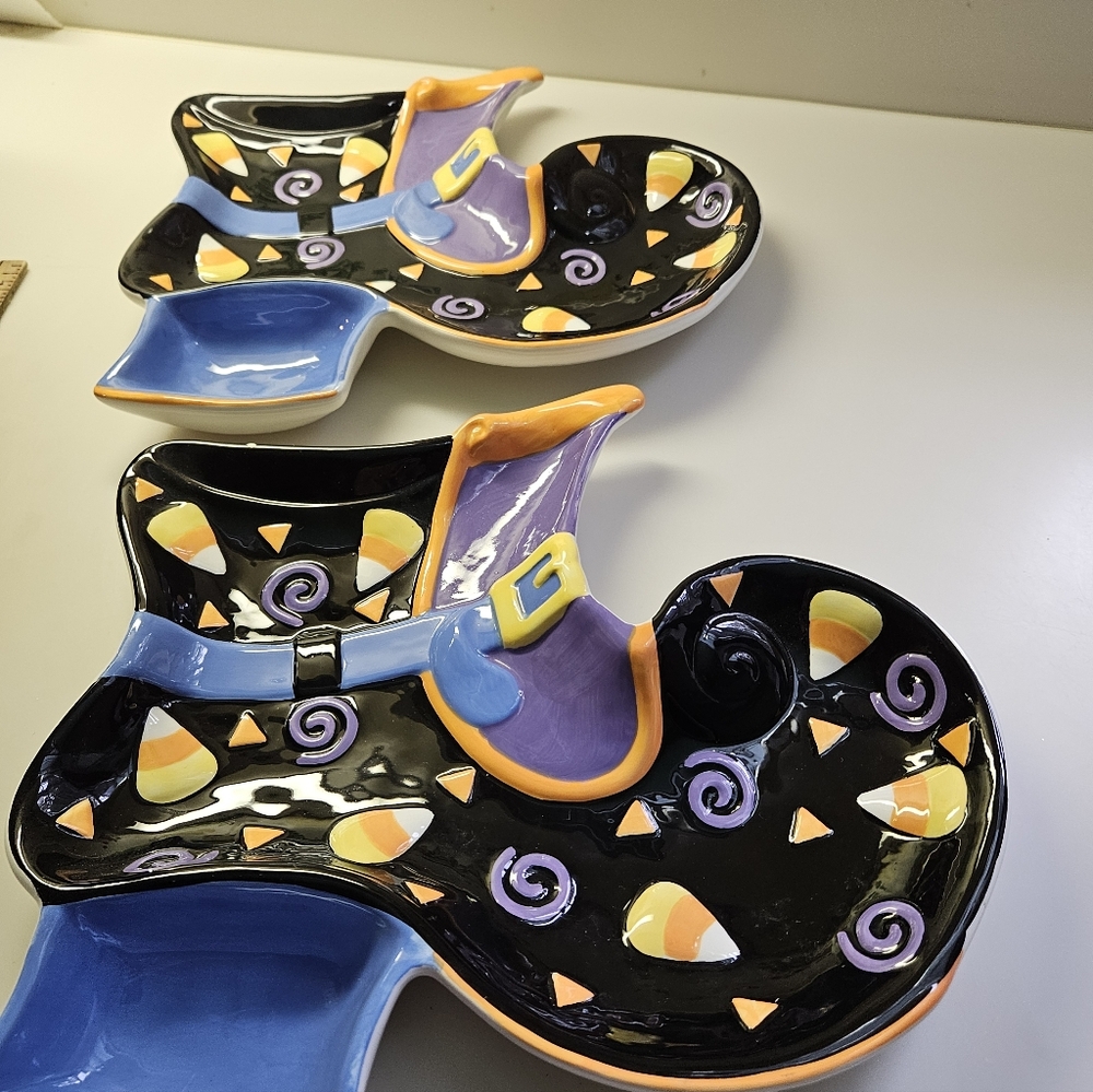 HALLOWEEN SALE!!!!!! Halloween Witch Boot Shoes Platters